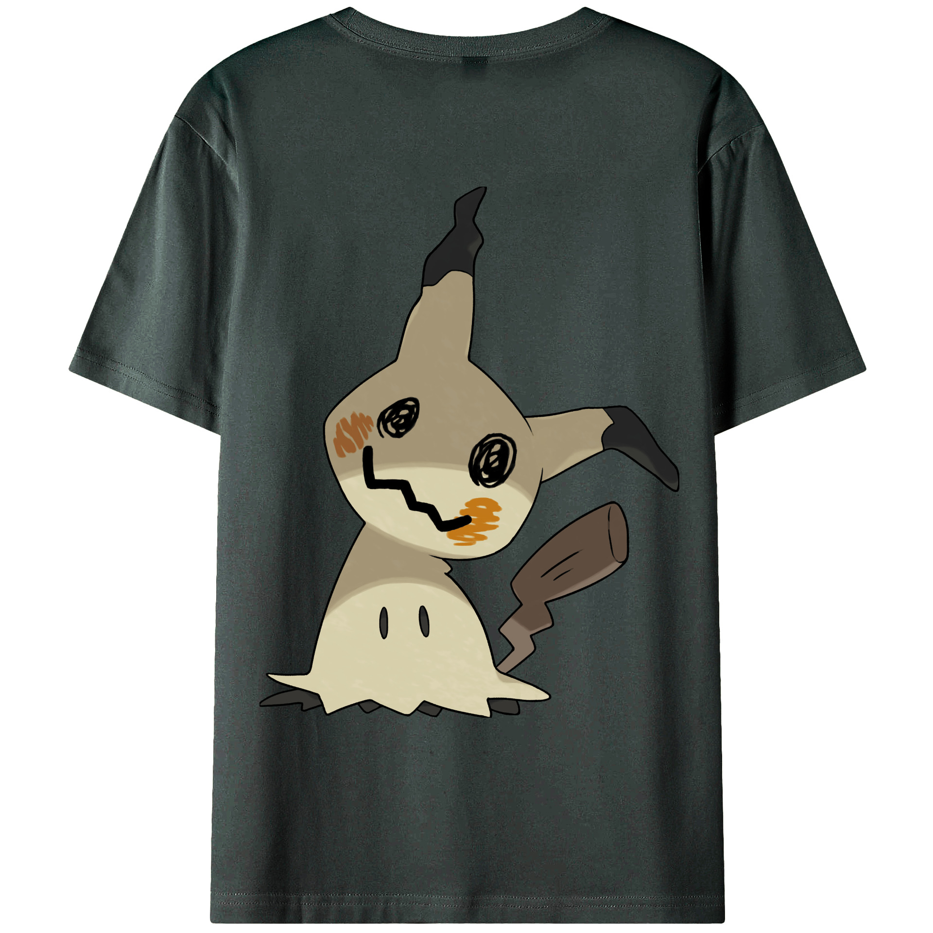 （画像用） ポケットモンスター Pokémon 綿100％ メンズ半袖Tシャツ（バックプリント） 通気性